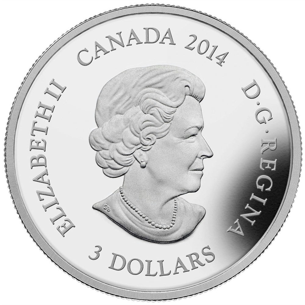 RDC 2014 Canada $3 Jewel of Life Fine Silver Coin (scratched capsule)