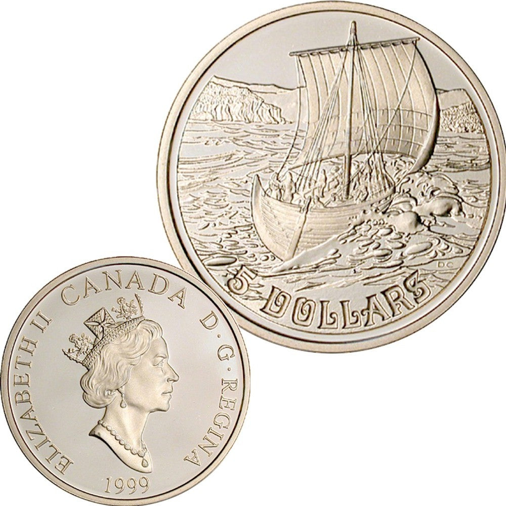 RDC 1999 Canada $5 The Viking Settlement Cupronickel 2-Coin Set (impaired capsules)