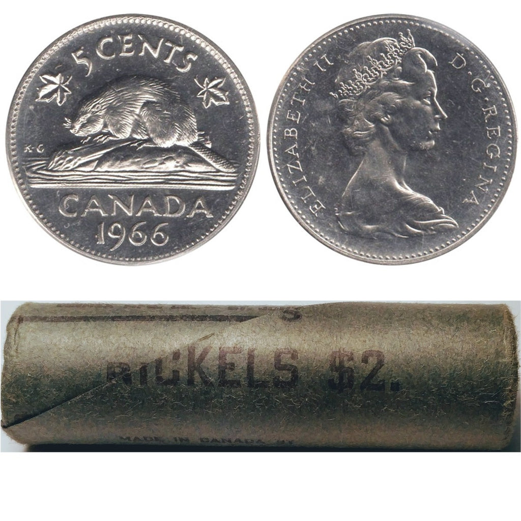 1966 Canada 5-cent Original Roll of 40pcs