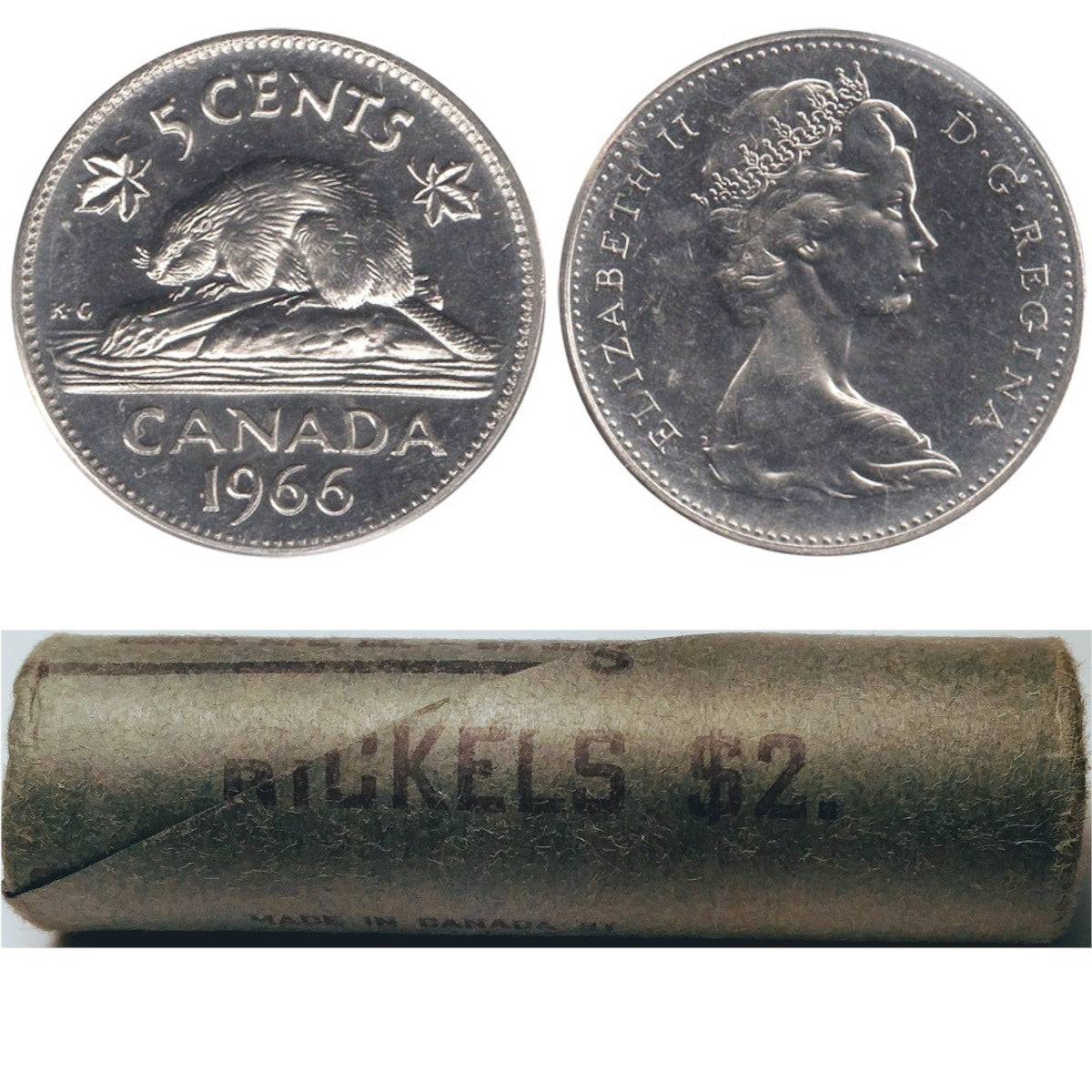 1966 Canada 5-cent Original Roll of 40pcs