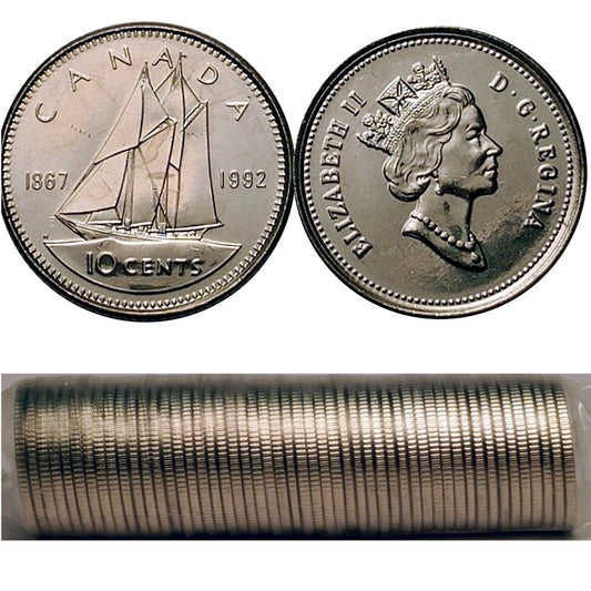 1992 Canada 10-cent Original Roll of 50pcs