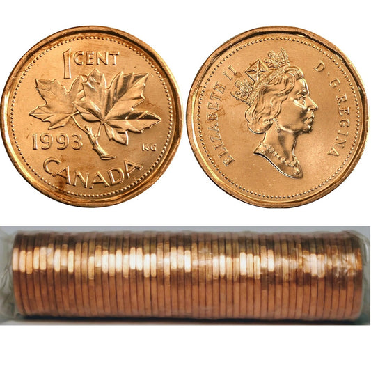 1993 Canada 1-cent Original Roll of 50pcs