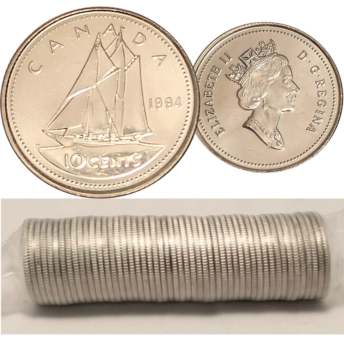 1994 Canada 10-cent Original Roll of 50pcs