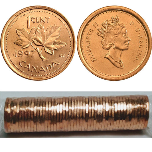 1997 Canada 1-cent Original Roll of 50pcs