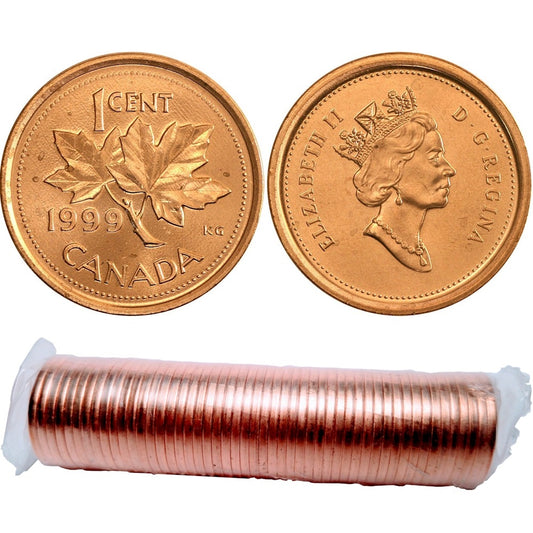 1999 Canada 1-cent Original Roll of 50pcs