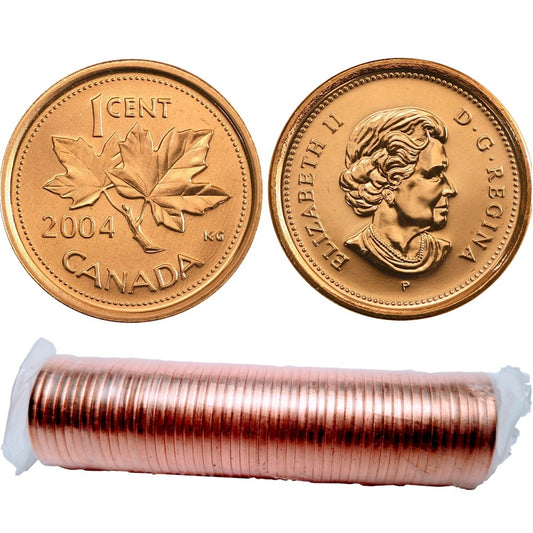 2004-P Canada 1-cent Original Roll of 50pcs