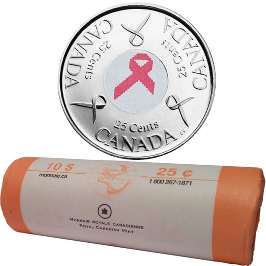 2006-P Canada Pink Ribbon 25-cent Original Roll of 40pcs