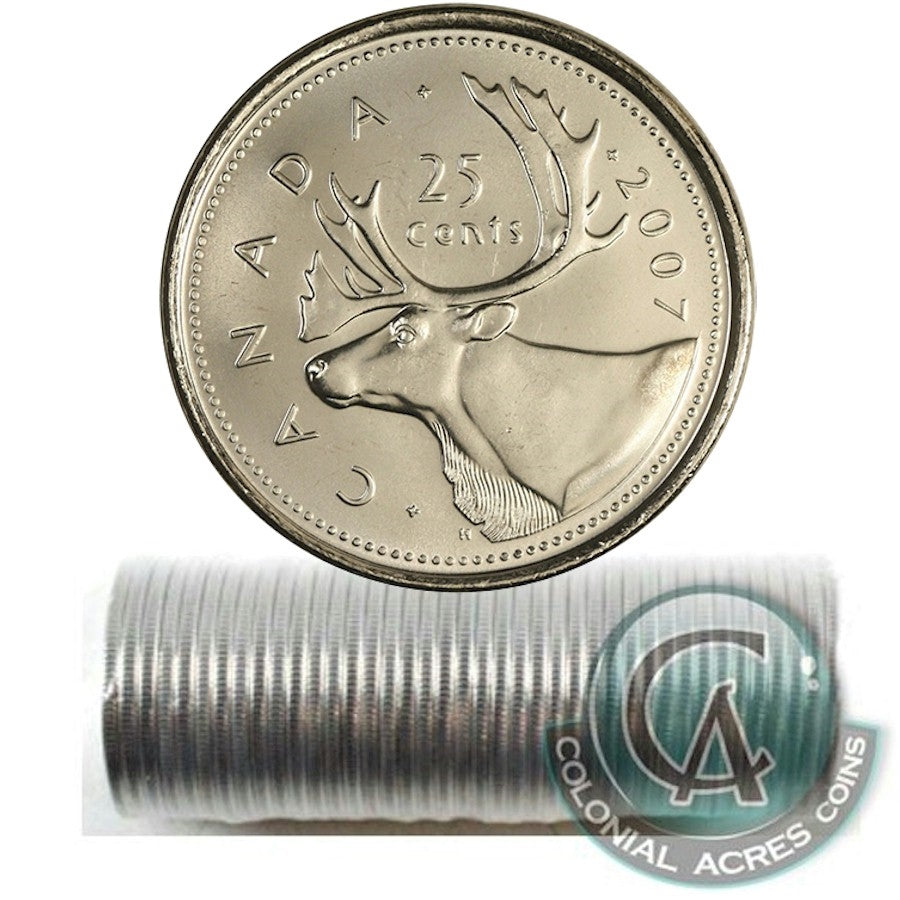 2007 Canada 25-cent Caribou Original Roll of 40pcs