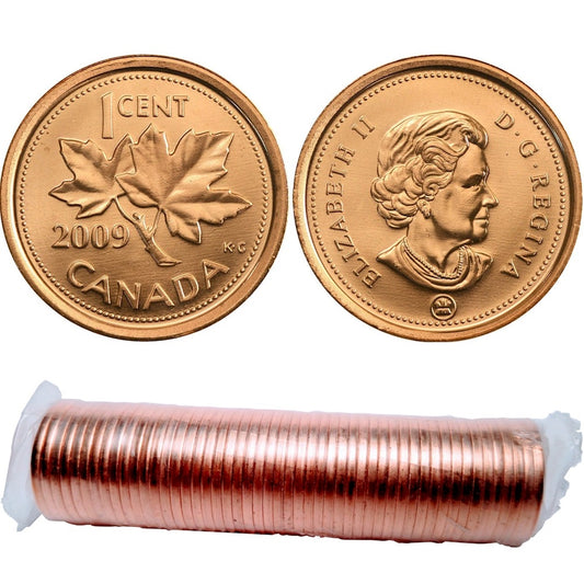 2009 Canada Magnetic 1-cent Canada Original Roll of 50pcs