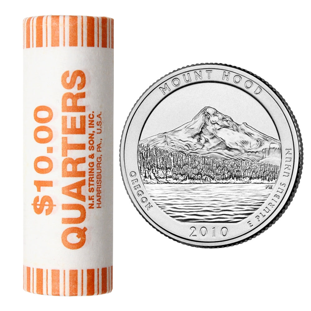 2010 US National Parks Quarters - Mount Hood D - Original Roll of 40pc