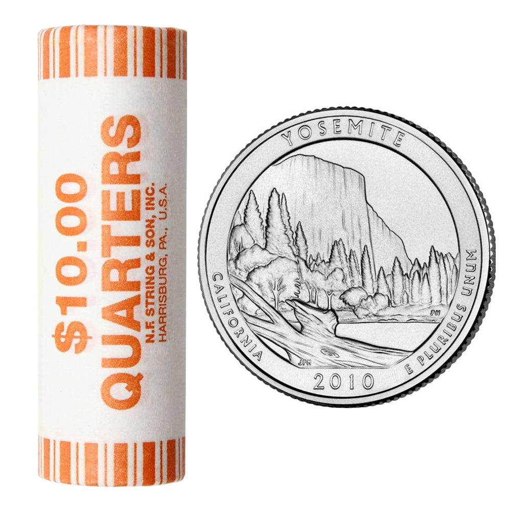 2010 US National Parks Quarters - Yosemite D - Original Roll of 40pcs