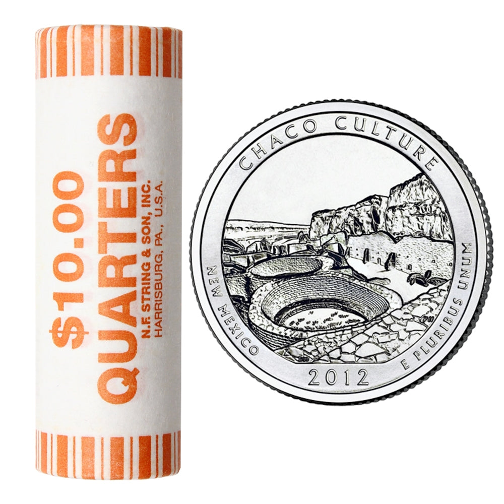 2012 US National Parks Quarters - Chaco Culture P - Original Roll of 40pcs