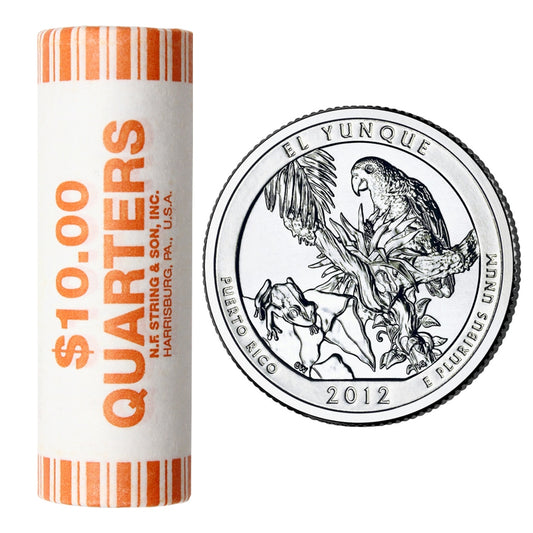 2012 US National Parks Quarters - El Yunque D - Original Roll of 40 pcs