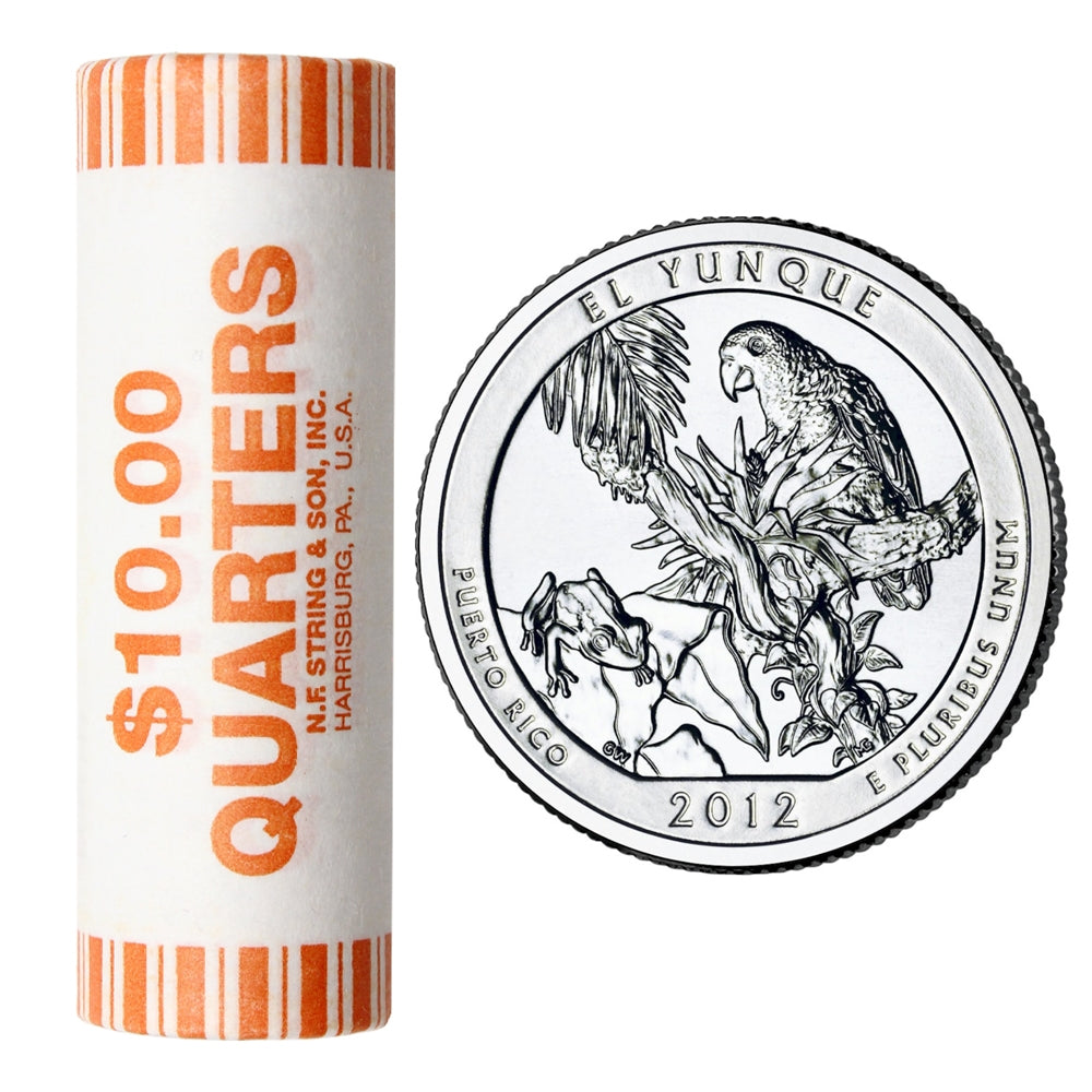 2012 US National Parks Quarters - El Yunque P - Original Roll of 40 pc