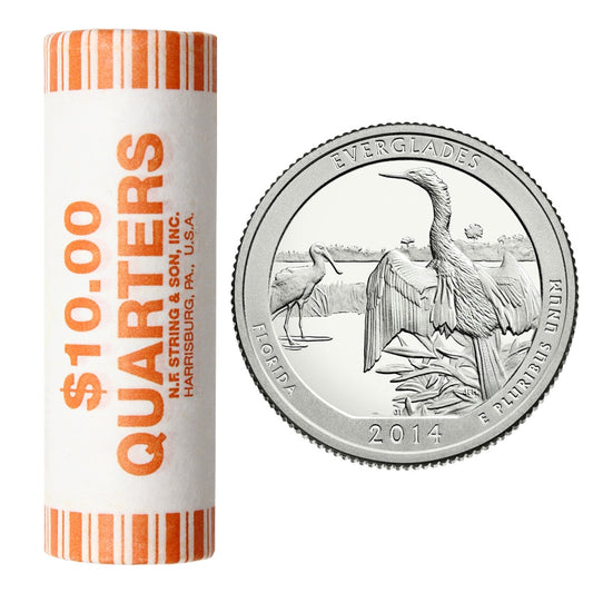 2014 US National Park Quarters - Everglades D - Original Roll of 40pcs