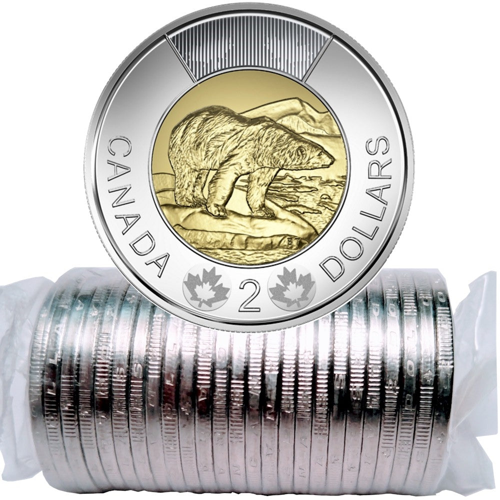 2016 Canada Polar Bear $2 Original Roll of 25pcs