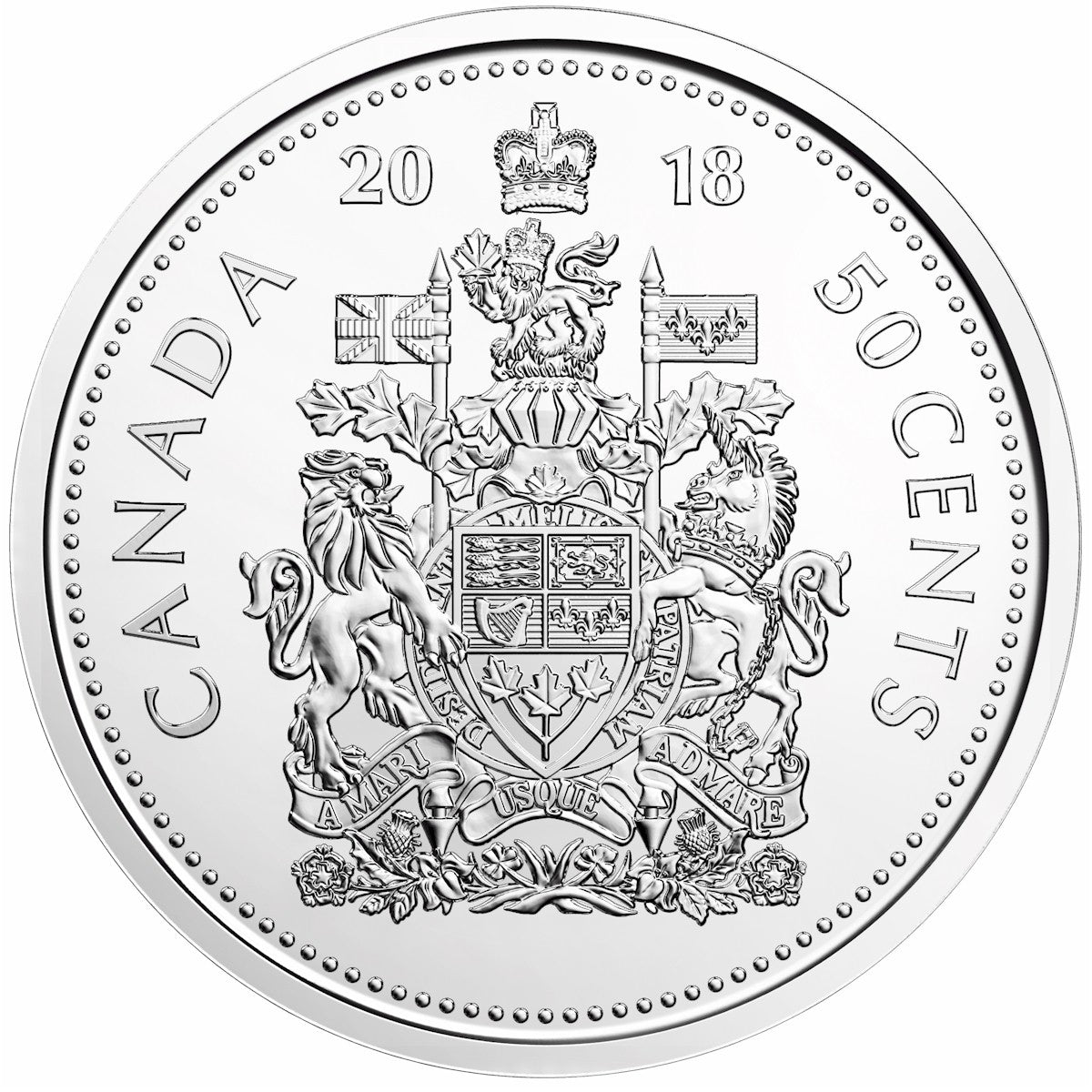 2018 Canada 50-cent Circulation Original Roll of 25pcs