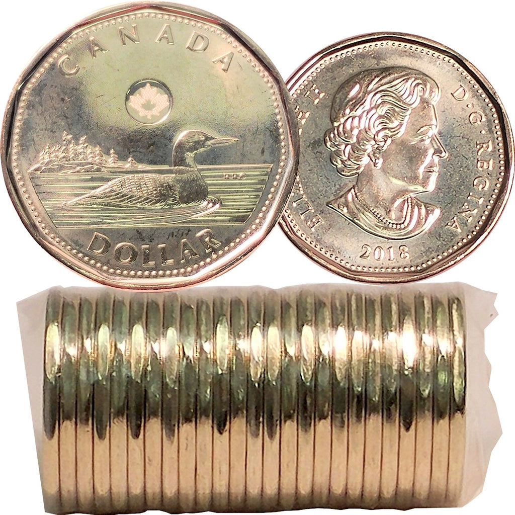 2018 Canada Loon Dollar Original Roll of 25pcs