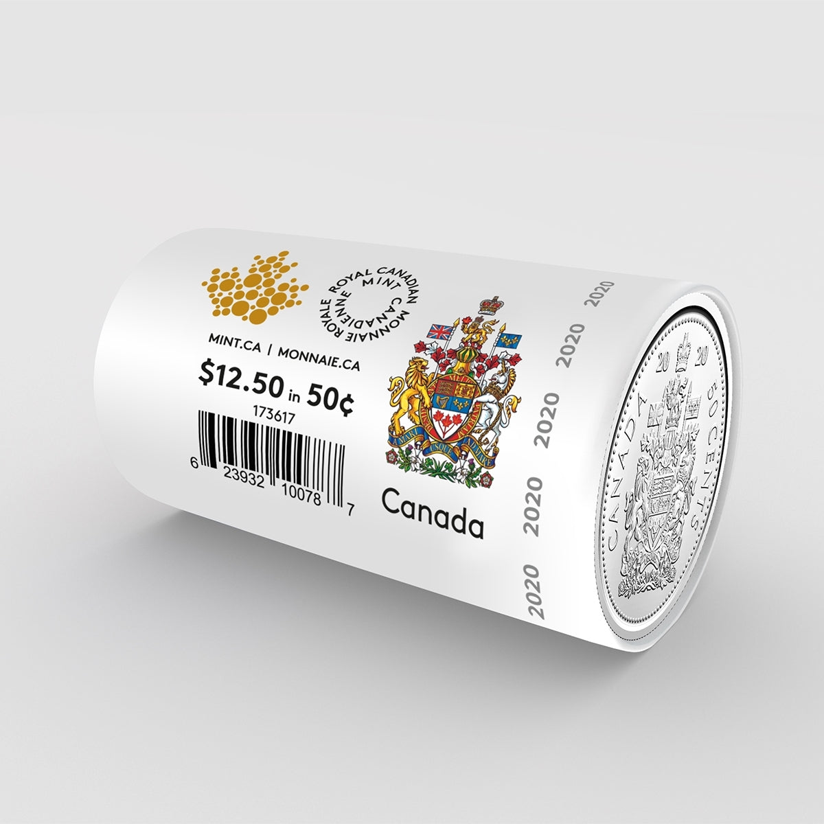 2020 Canada 50-cents Special Wrapped Original Roll of 20pcs