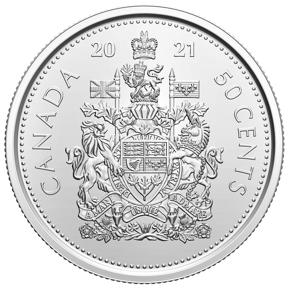 2021 Canada Special Wrapped 50-cent Roll (Regular Coat of Arms)