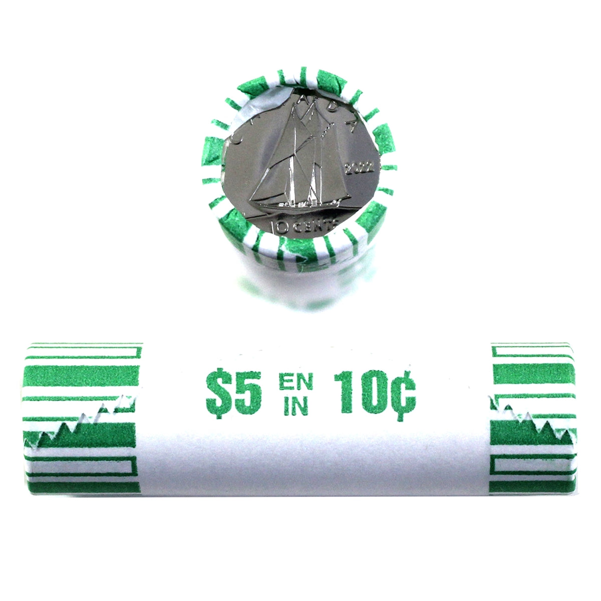 2022 Canada 10-cent Regular Wrap Original Roll of 50pcs