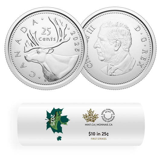 2025 Canada 25-cents Special Wrapped Roll of 40pcs