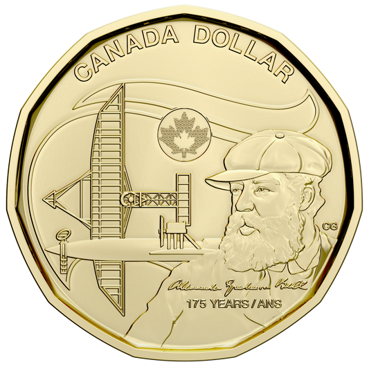 2022 Uncoloured Canada $1 Alexander Graham Bell Brilliant Uncirculated (MS-63)