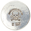 RSSC 2oz Hammered Round w Enameled Black Flag Silver (No Tax)