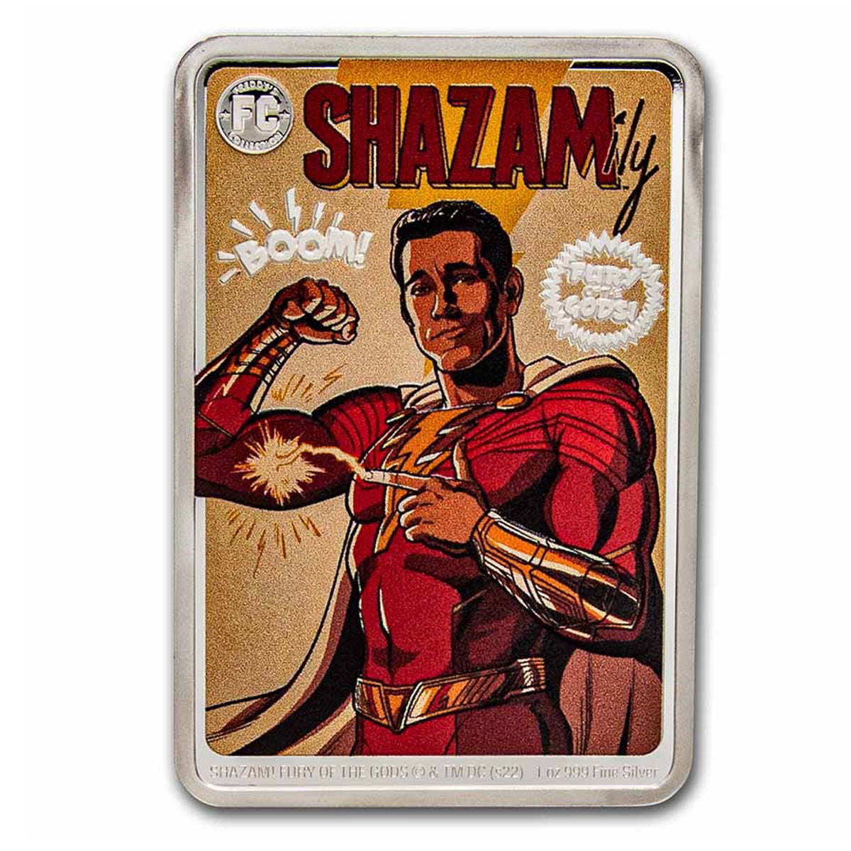 2022 Niue $2 Shazam! Fury of the Gods 1oz .999 Silver Coin (No Tax)