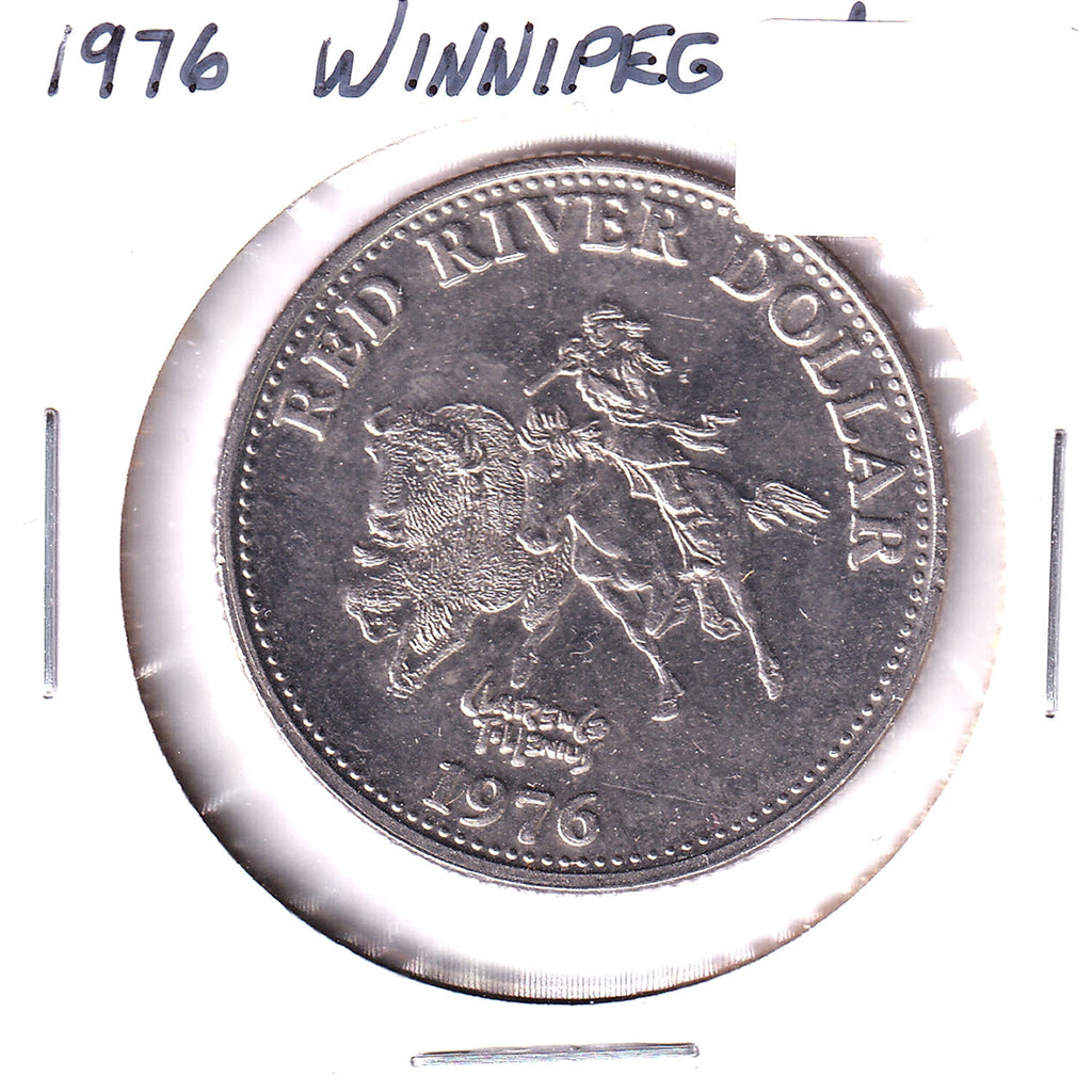 1976 Winnipeg Red River Dollar Trade Token: Home of the Red River Ex