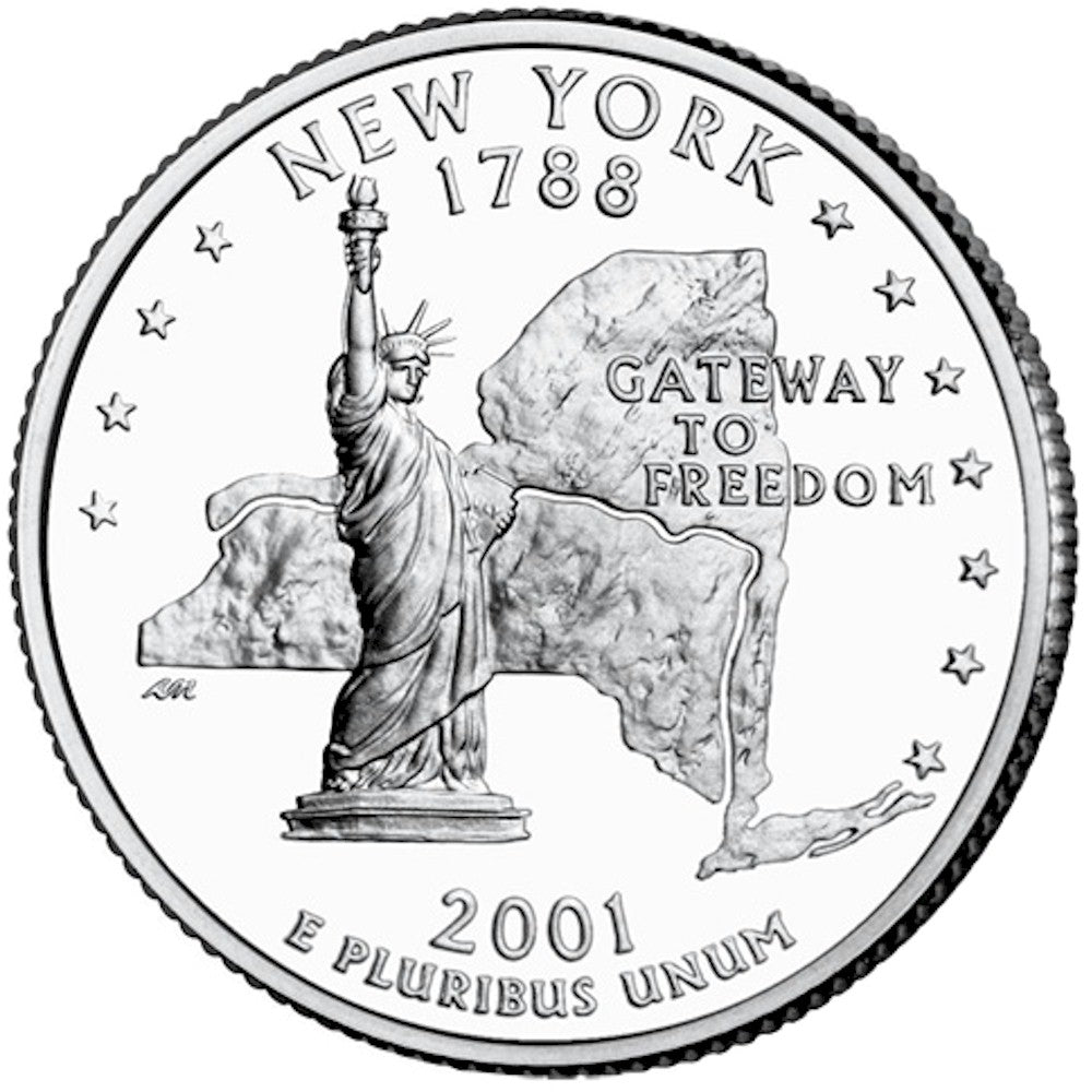 2001-P New York USA Statehood Quarters (MS-60)