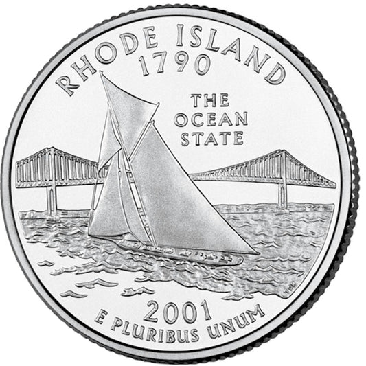 2001-D Rhode Island USA Statehood Quarters (MS-60)