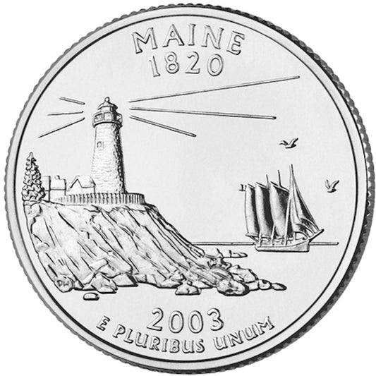 2003-D Maine USA Statehood Quarters (MS-60)