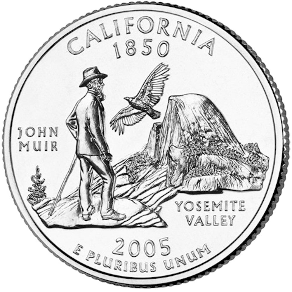 2005-D California USA Statehood Quarter Uncirculated (MS-60)