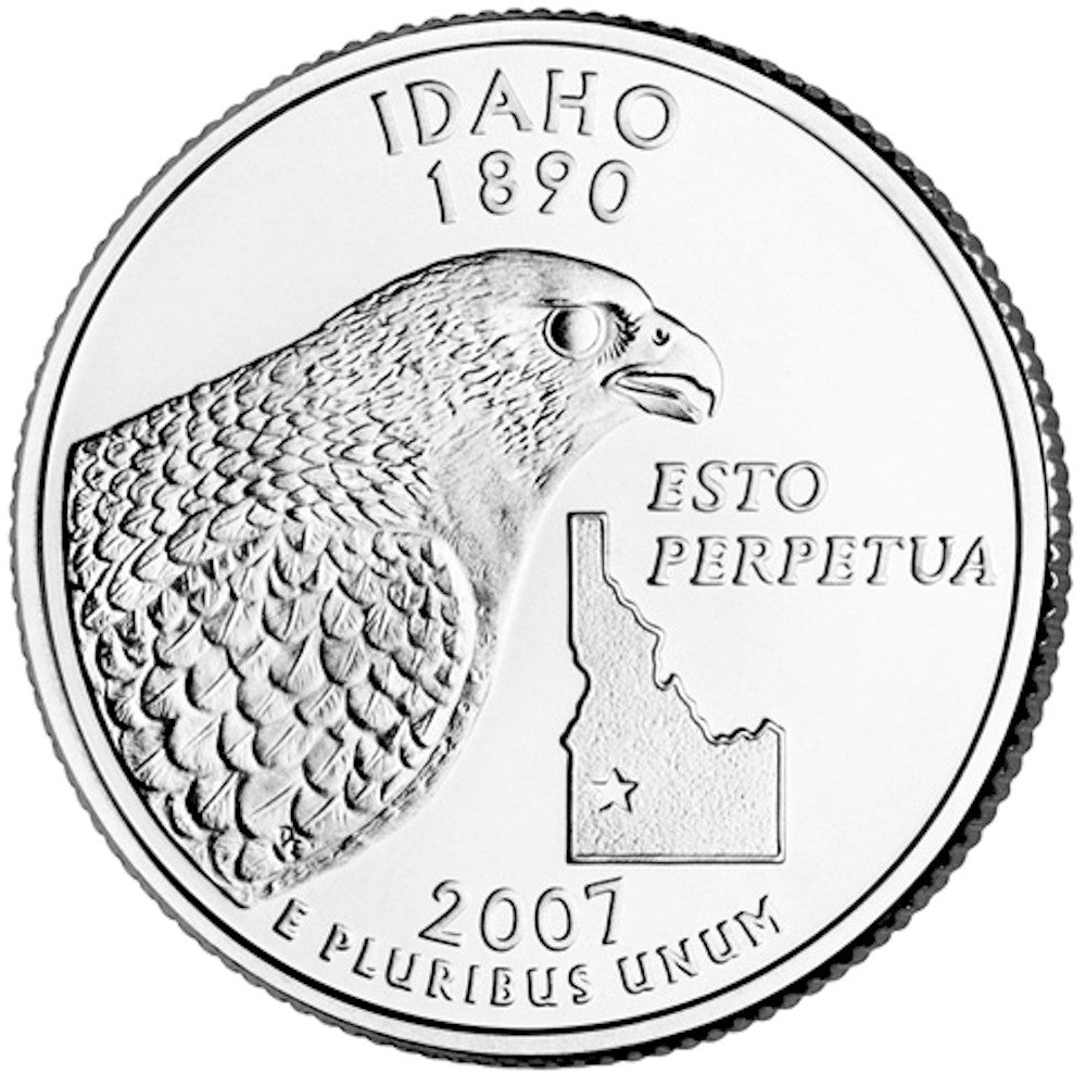 2007-D Idaho USA Statehood Quarter Uncirculated (MS-60)