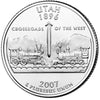 2007-D Utah USA Statehood Quarters Uncirculated (MS-60)