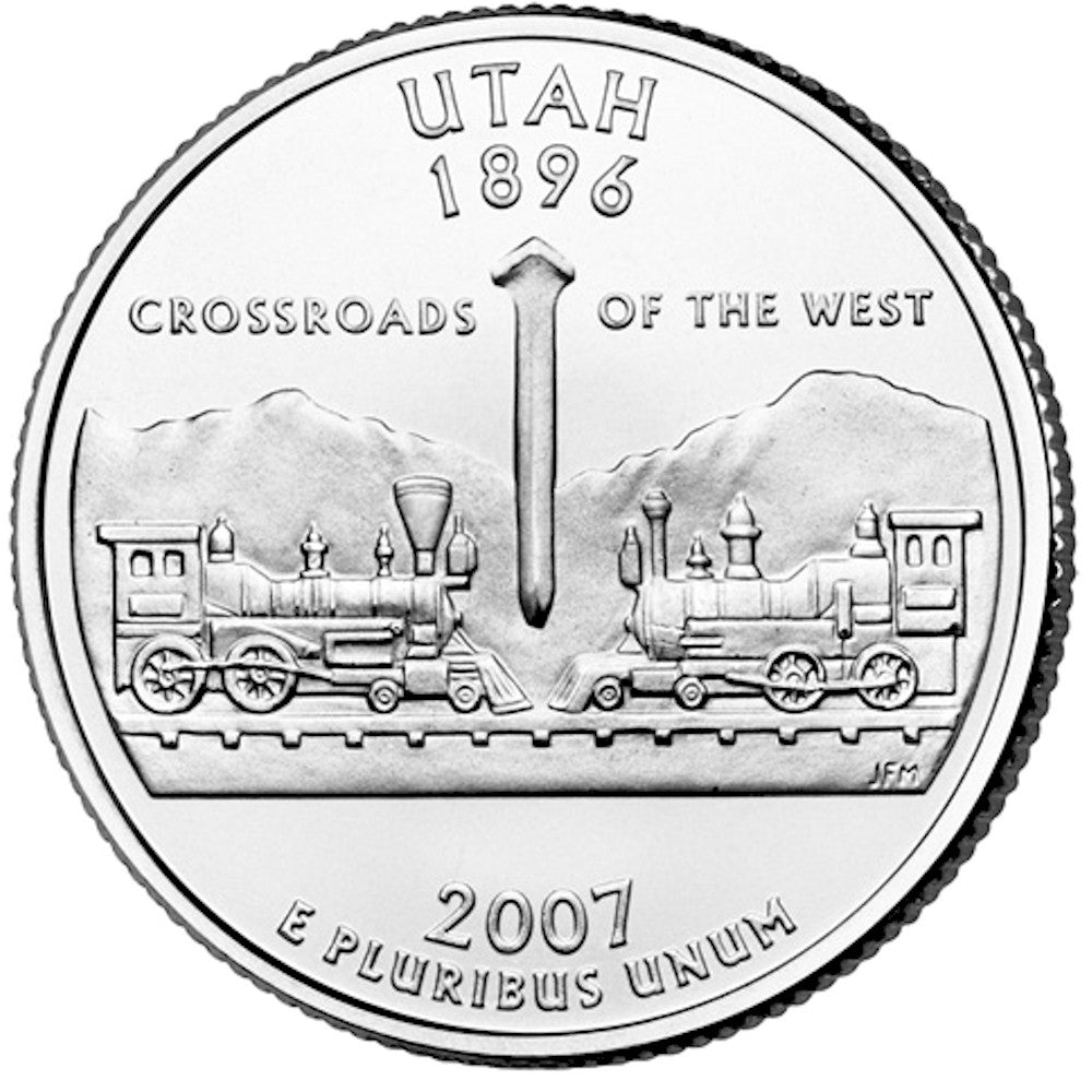 2007-D Utah USA Statehood Quarters Uncirculated (MS-60)