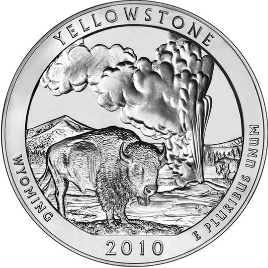 2010-P Yellowstone USA National Parks Quarter Uncirculated (MS-60)