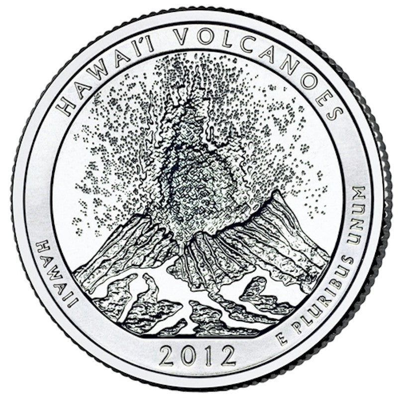 2012-P Hawaii Volcanoes USA National Parks Quarter Uncirculated (MS-60)