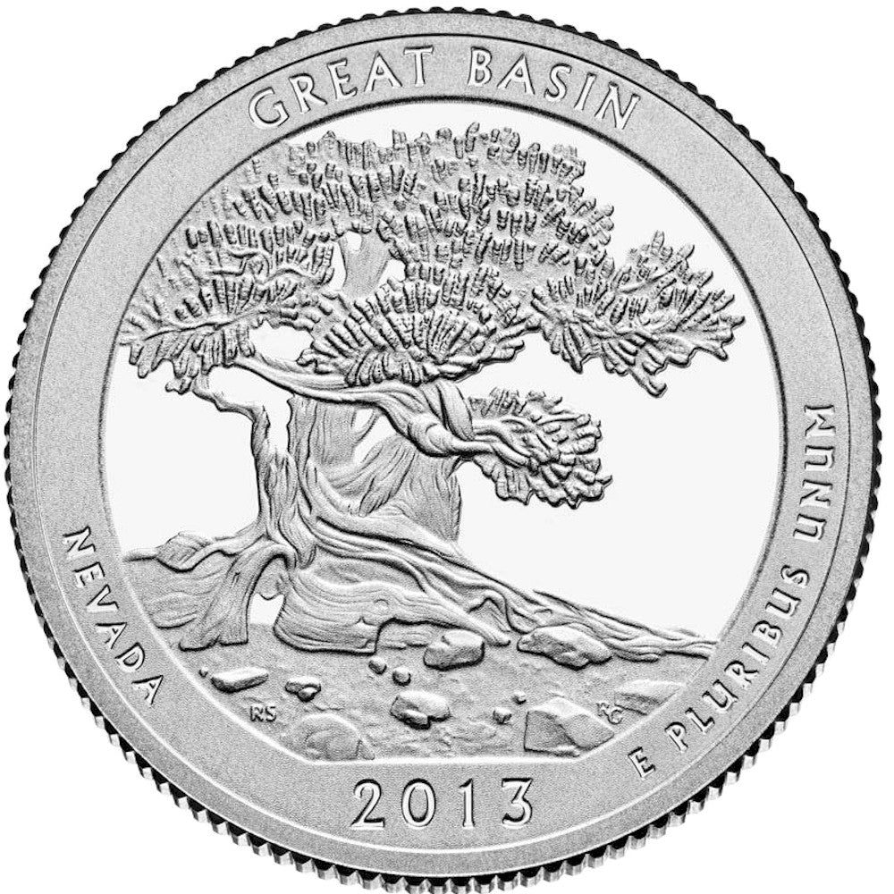 2013-D Great Basin USA National Parks Quarter Uncirculated (MS-60)