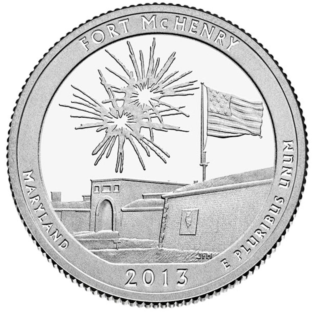 2013-D Fort McHenry USA National Parks Quarter Uncirculated (MS-60)