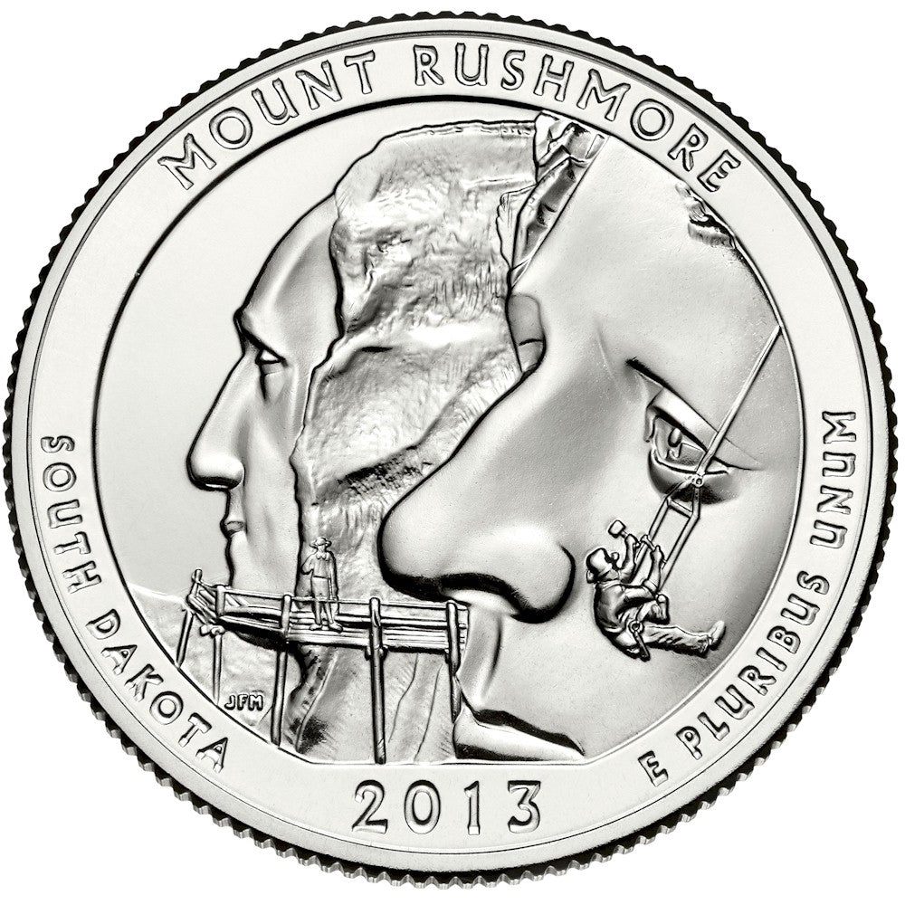 2013-P Mount Rushmore USA National Parks Quarter Uncirculated (MS-60)