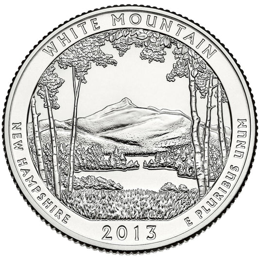 2013-D White Mountain USA National Parks Quarter Uncirculated (MS-60)