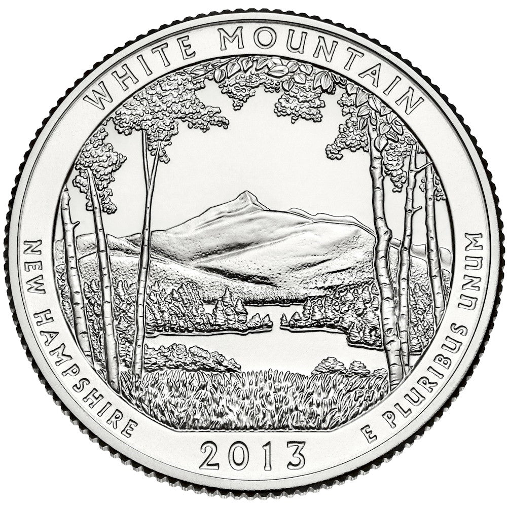 2013-P White Mountain USA National Parks Quarter Uncirculated (MS-60)