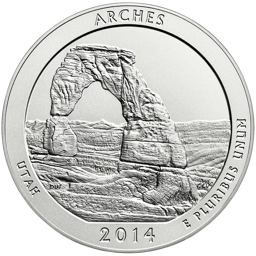 2014-D USA National Parks Quarters - Arches National Park Uncirculated (MS-60)