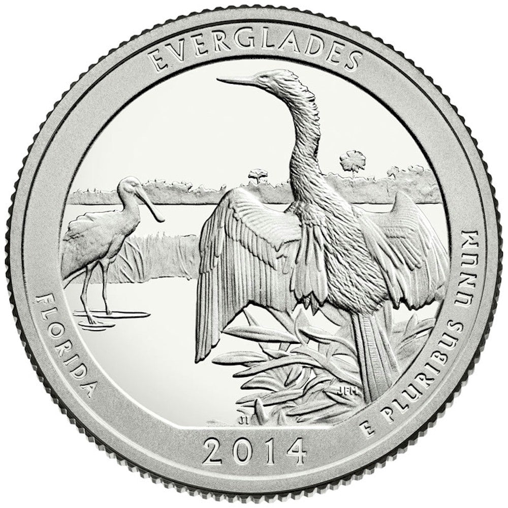 2014-D Everglades USA National Parks Quarter Uncirculated (MS-60)