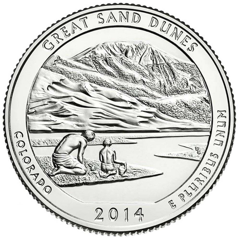 2014-D Great Sand Dunes USA National Parks Quarter Uncirculated (MS-60)