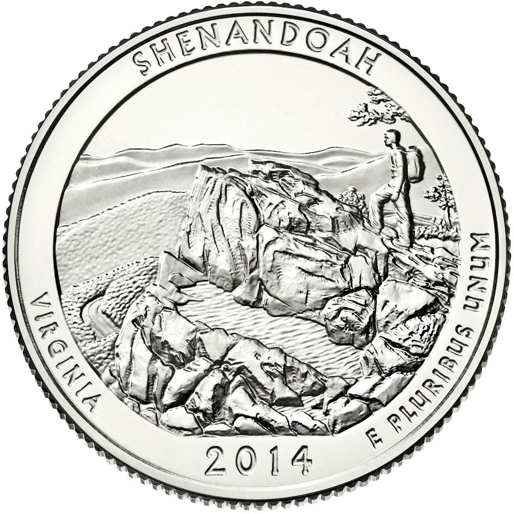 2014-D Shenandoah USA National Parks Quarter Uncirculated (MS-60)