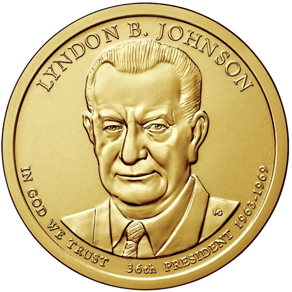 2015-P USA Presidential Dollar - Lyndon B. Johnson Uncirculated (MS-60)