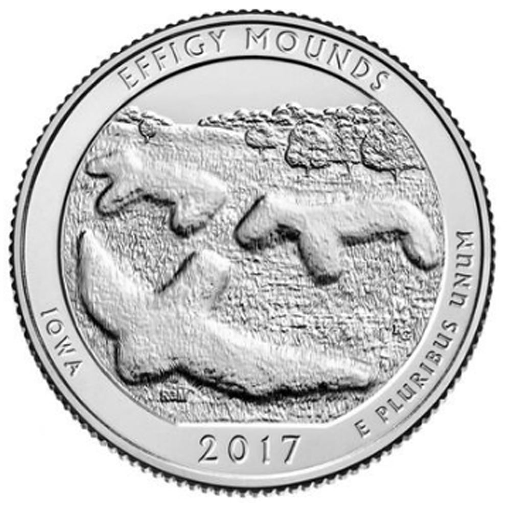 2017-D Effigy Mounds USA National Parks Quarter Uncirculated (MS-60)